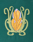 Broderie au point de Bayeux motifs floraux Art Nouveau