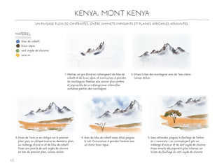 100 vues du monde à l'aquarelle expliquées en 5 étapes