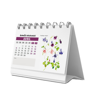 Calendrier 2026 Aquarelle beautés vénéneuses