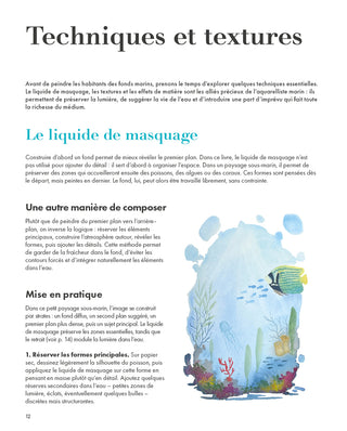Aquarelle merveilles des fonds marins