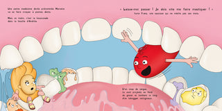 Couverture de Franz Kaka et Marcelle Prout, Julie & Charlie Bruneau, éd. Un Dimanche Après-Midi — 9782378171582 
Un saucisse rouge (Franz kaka) et une madeleine (Madeleine Prout) sont littéralement gobés par Andréa. C'est le début de la grande aventure du voyage intérieur.