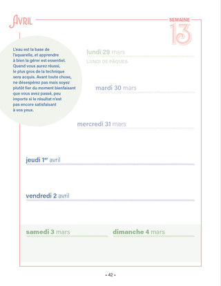 agenda aquarelle 2027 une année fleurie à l'aquarelle