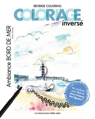 Ambiance Bord de Mer coloriage inversé - Beaux-Art - Un