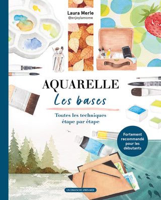 Vous souhaitez vous initier à l’aquarelle ou approfondir vos connaissances ? Laura Merle @enjoylamome vous propose un livre d'aquarelle, une véritable méthode accessible pour vous lancer facilement dans l'aquarelle.