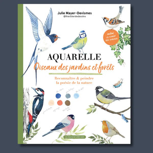 Aquarelle oiseaux des jardins et forêts - DIY