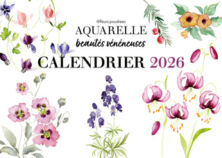 Calendrier 2026 Aquarelle beautés vénéneuses